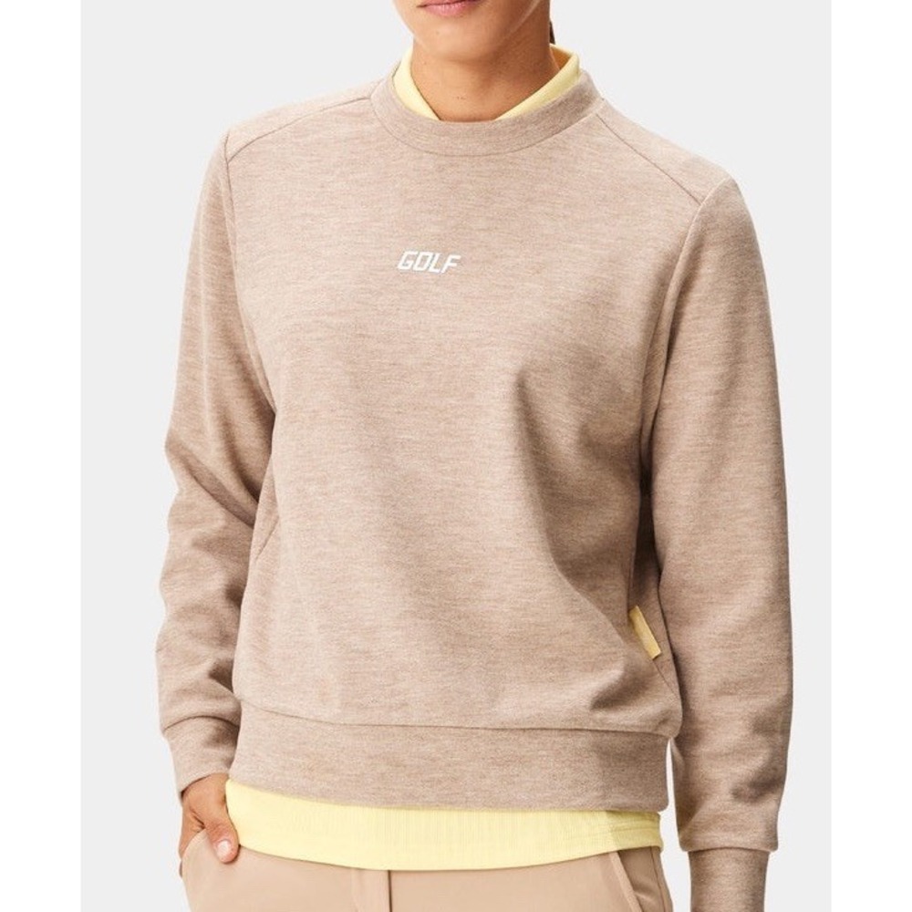 Macade Golf Concept Maya Cropped Pullover Sweatshirt Crewneck Brown Womens Small